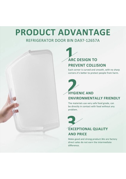 3x DA97-12650A Kapı Rafı Sepet Kutusu Sağ Yedek Buzdolabı (Yurt Dışından) modelleri