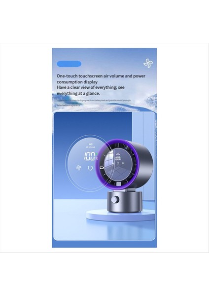 Dijital Ekranlı, Masaüstü Kullanımı Için Yüksek Hızlı Hava Sirkülasyonu Sağlayan 100 Hızlı, Sessiz Taşınabilir Soğutmalı Kanatsız Fan (Yurt Dışından) fırsatları