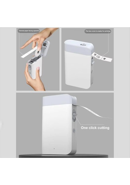 Şarj Edilebilir Pil ve Dahili Kesici ile Bluetooth Uyumlu Mini Bluetooth Etiket Yazıcısı (Yurt Dışından) indirimleri