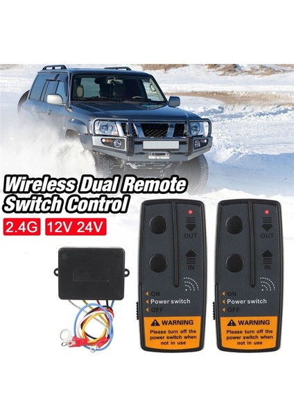 2.4g 12V 24V Elektrikli Vinç Anahtarı Kontrol Cihazı Evrensel Kablosuz Uzaktan Kumanda Kurtarma Arazi Atv Römorku Için 72W (Yurt Dışından) fiyatları
