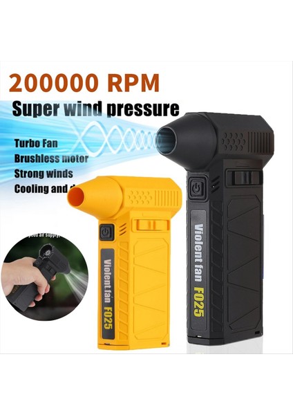 Taşınabilir Fan 200000 Rpm Elektrikli Hava Toz Alma Üfleyici Vakumlu Süpürge Fırçasız Motor Araba Kar Üfleme B (Yurt Dışından) fiyatları