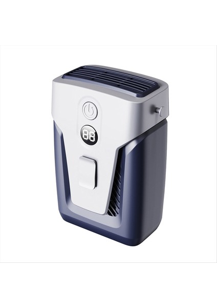 USB El Tipi Vantilatör Klipsli 3.7V/1.2A Küçük Klima Kanatsız 12000MAH Power Bank 3 Vitesli Sessiz Mavi (Yurt Dışından)