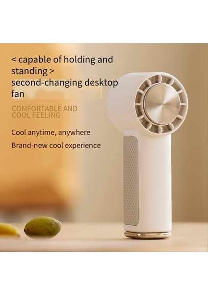 Taşınabilir El Tipi Vantilatör Mini Klima Vantilatörü, 2000MAH USB Şarj Edilebilir, Beyaz, A (Yurt Dışından) modelleri