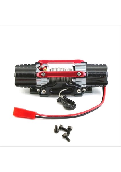 1/8 1/10 Rc Paletli Araç Eksenel SCX10 Trx4 D90 Km2 Yükseltme Parçaları Için Çift Motorlu Metal Simüle Vinç, Kırmızı (Yurt Dışından)