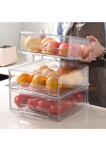 Buzdolabı Çekmeceleri, Istiflenebilir Buzdolabı Düzenleyici Kutuları, Düzenleyiciler ve Depolama Için Büyük Boy (Yurt Dışından) fiyatları