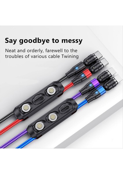 3'ü 1 Arada Manyetik Fiş Saklama Kutusu Mıknatıslı Kablo Micro-Usb Type C Kılıf Taşınabilir Başlık Kaybolmaz (Yurt Dışından) modelleri