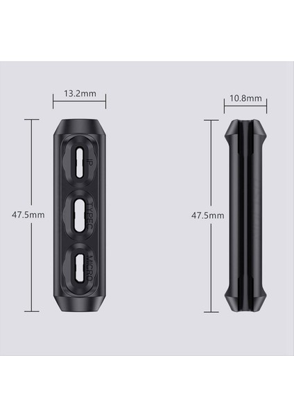 3'ü 1 Arada Manyetik Fiş Saklama Kutusu Mıknatıslı Kablo Micro-Usb Type C Kılıf Taşınabilir Başlık Kaybolmaz (Yurt Dışından) indirimleri