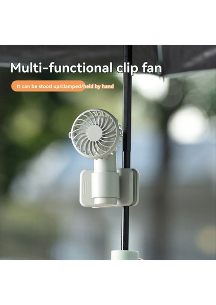 Taşınabilir Çok Fonksiyonlu Mini Klipsli Fan USB Şarj Edilebilir 1000MAH 3 Hızı Sessiz El Tipi Seyahat Şemsiyesi (Yurt Dışından) fiyatları