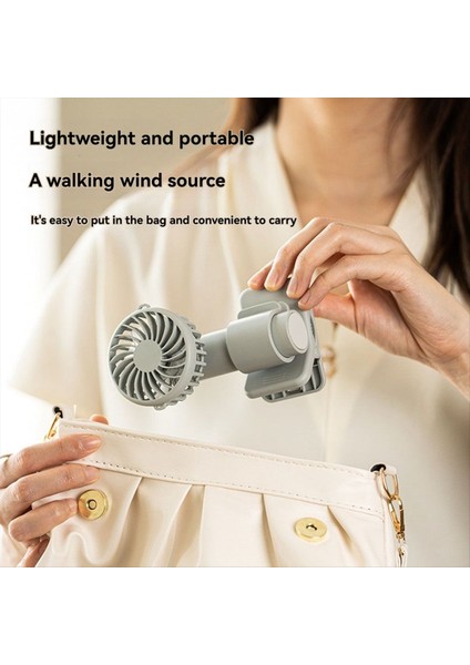 Taşınabilir Çok Fonksiyonlu Mini Klipsli Fan USB Şarj Edilebilir 1000MAH 3 Hızı Sessiz El Tipi Seyahat Şemsiyesi (Yurt Dışından) fırsatları