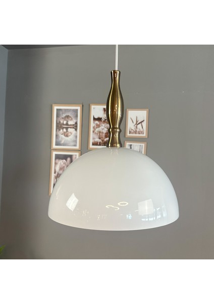 Yimpi Beyaz Avize Eskitme Biblo Başlık Tekli Sarkıt Salon Mutfak Kuaför Cafe Lamba Dekoratif