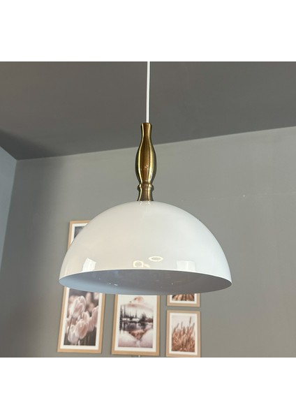 Yimpi Beyaz Avize Eskitme Biblo Başlık Tekli Sarkıt Salon Mutfak Kuaför Cafe Lamba Dekoratif fiyatları