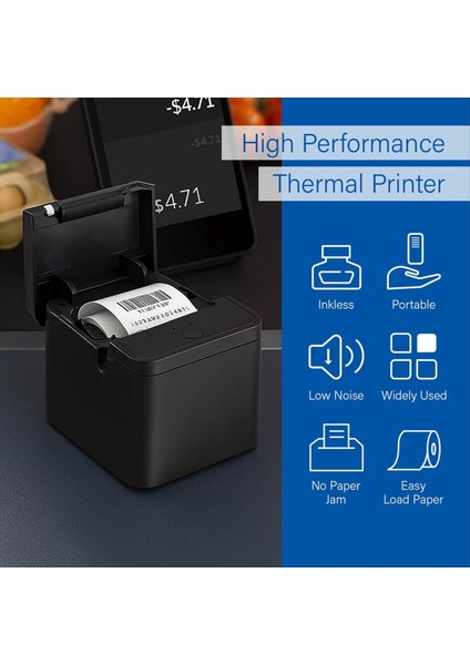 Termal Fiş Yazıcısı, Yüksek Hızlı 90MM/S, Usb/bt Bağlantısı, Esc/pos Uyumlu, //ıos/android Ab Fişi Için (Yurt Dışından) fırsatları
