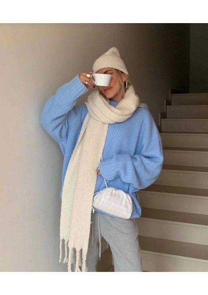 Puffy Yumuşak Dokulu Soft Atkı Omuz Şalı