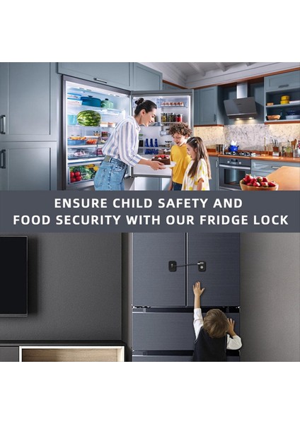 Buzdolabı Kilidi 2 Paket, Anahtarlı Buzdolabı Korumalı Buzdolabı Kilidi - Dondurucu Kilidi, Siyah (Yurt Dışından) modelleri