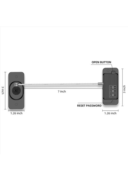 2x Buzdolabı Kilidi, Buzdolabı Anahtarsız Tek Tıkla Erişim, Özelleştirilebilir Şifre, Çocuk Güvenlik Şifreli Kilit Siyah (Yurt Dışından) fırsatları