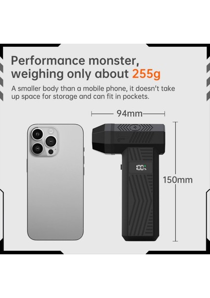 Güçlü Turbo Fan Yüksek Hızlı Şiddetli Güçlü Hava Üfleyici 55M/S Güç Kanalı Fırçasız (Yurt Dışından) fırsatları