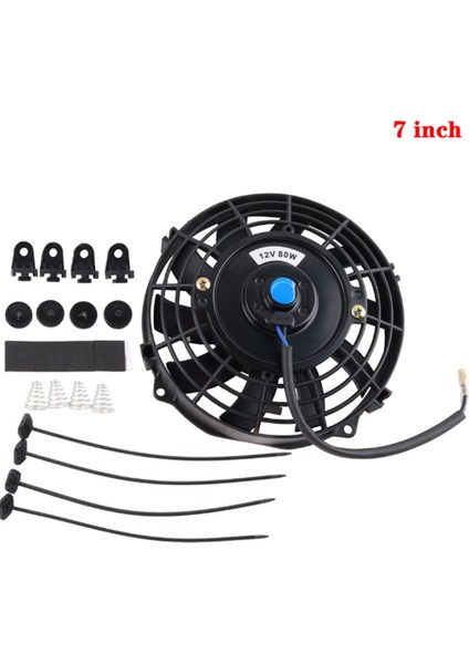 Evrensel 7 Inç 12V 80W 2100RPM Araba Klima Radyatör Soğutma Fanı Kanatlı Elektrikli Soğutma Kiti (Yurt Dışından) fiyatları