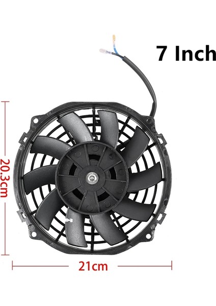 Evrensel 7 Inç 12V 80W 2100RPM Araba Klima Radyatör Soğutma Fanı Kanatlı Elektrikli Soğutma Kiti (Yurt Dışından) modelleri