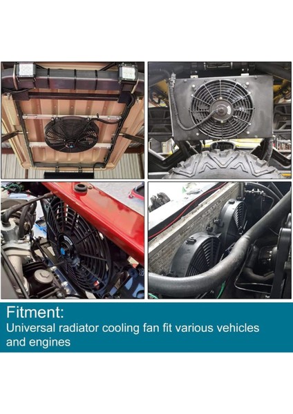 Evrensel 7 Inç 12V 80W 2100RPM Araba Klima Radyatör Soğutma Fanı Kanatlı Elektrikli Soğutma Kiti (Yurt Dışından) fırsatları