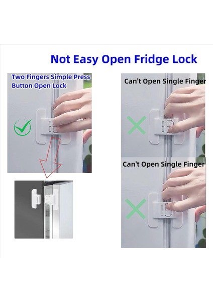 Buzdolabı Kilidi, Çocuklar Için Buzdolabı Kilidi, Bebekler Için Dolap Kilitleri, Çocuk Çekmece Kilitleri, Dondurucu Kapı Kilidi 8 Adet (Yurt Dışından) indirimleri