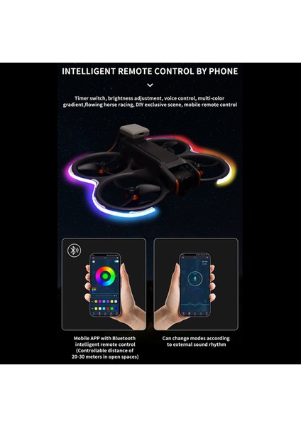 Avata 2/neo Drone Için Aydınlatmalı LED Işık Şeridi Su Geçirmez Ayarlanabilir Lamba Kemer Gece Uçuş Kiti Düğmesi (Yurt Dışından) modelleri