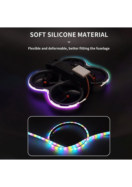 Avata 2/neo Drone Için Aydınlatmalı LED Işık Şeridi Su Geçirmez Ayarlanabilir Lamba Kemer Gece Uçuş Kiti Düğmesi (Yurt Dışından) fırsatları