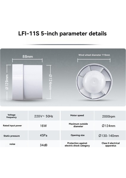 Kanal Basınçlı Fan 4 Inç 5 Inç 6 Inç Banyo Havalandırma Mutfak Duvar Hava Temizleme Egzozu -09S (Yurt Dışından) modelleri