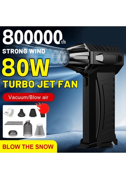 Süper Şiddetli Üfleyici 800000 Rpm Fırçasız Kuru 10000 Mah Şarj Kanalı Fanı 300 G Itiş Gücü Pc Temizleme Aracı (Yurt Dışından) fiyatları