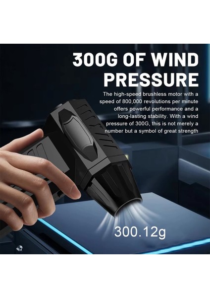 Süper Şiddetli Üfleyici 800000 Rpm Fırçasız Kuru 10000 Mah Şarj Kanalı Fanı 300 G Itiş Gücü Pc Temizleme Aracı (Yurt Dışından) indirimleri