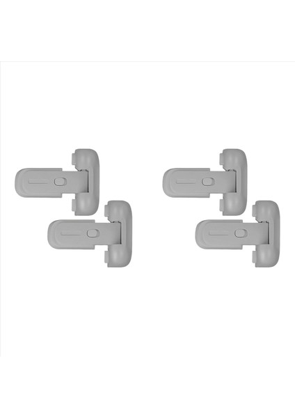 4 Adet Güvenli Buzdolabı Kilidi, Çocuklara Karşı Korumalı Buzdolabı Dondurucu Kapısı, Sızdırmazlık Şeritleriyle Buzdolaplarını Korur Gri (Yurt Dışından)