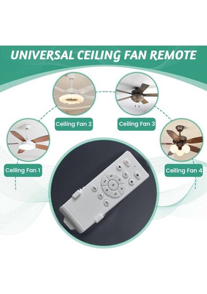 Evrensel Tavan Vantilatörü Uzaktan Kumanda Kiti Düşük Voltajlı 40W Dc Işık Sürücü Kontrol Cihazı 6 Hız ve Zamanlama (Yurt Dışından) fırsatları