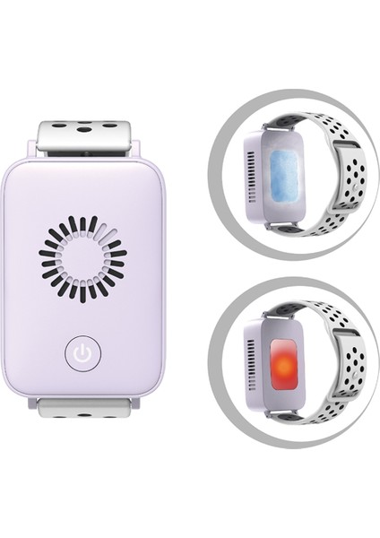 Mini Saat Fan Isıtma Soğutma Klima Bilezik Yarı Iletken Soğutma USB Taşınabilir B (Yurt Dışından)