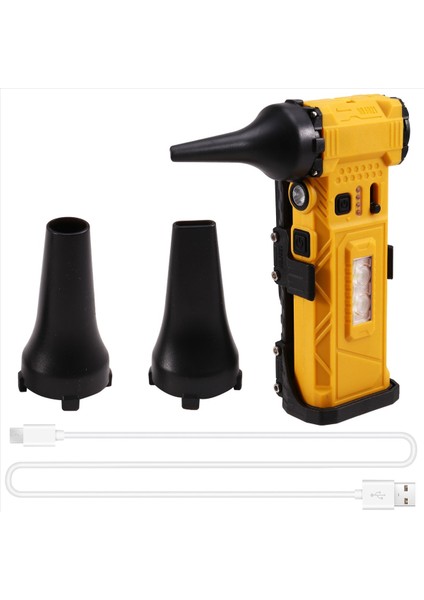 El Tipi Işıklı Fan 110000 Rpm Ayarlanabilir Hız Saç Kurutma Makinesi Elektrikli Süpürge Hava Toz Üfleyici Fırçasız Motor B (Yurt Dışından)