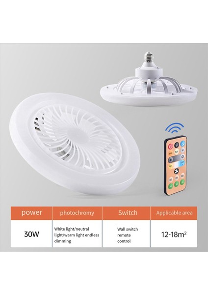 2 Adet Tavan Vantilatörü Işıklı, E27 Kapalı Düşük Işık Elektrikli Fandelier Uzaktan Kumandalı Üç Renk (Yurt Dışından) modelleri