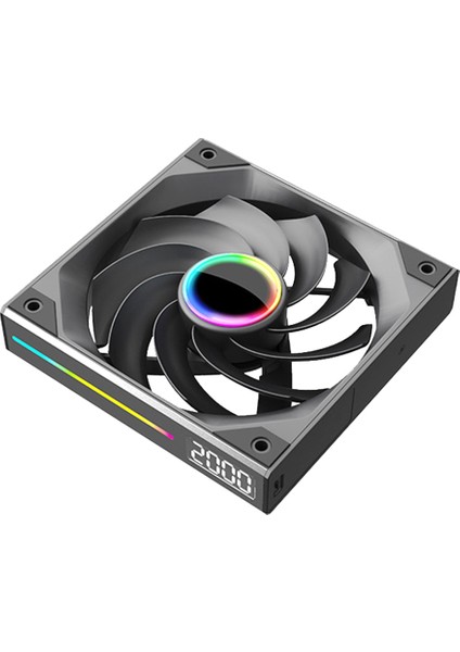 120MM Dijital Ekran Sessiz Kablosuz E Kasa Fanı Cpu Anakart Argb Işık Senkronizasyonu 4pın Pwm Ters (Yurt Dışından)
