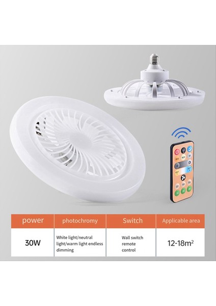 Işıklı Tavan Vantilatörü, E27 Kapalı Düşük Işık Elektrikli Fandelier Uzaktan Kumanda Üç Renk (Yurt Dışından) indirimleri