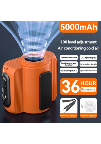 Bel Klipsi Fan Taşınabilir Mini Askılı Boyun Şarj Edilebilir 100 Hız Şantiyeler, Ev Dış Mekan Aktiviteleri Için (Yurt Dışından) indirimleri