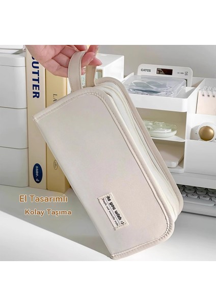 Öğrenci Basit Büyük Kapasiteli Yüksek Görünümlü Kırtasiye Çantası Kalem Çantası (Yurt Dışından) fiyatları