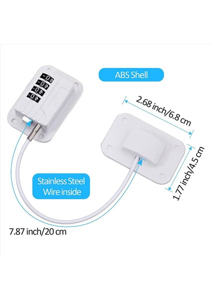 6 Parça Buzdolabı Kilidi Dondurucu Buzdolabı Kapısı Kombinasyonu Çocuk Güvenlik Kilidi Dolap Çekmecesi (Beyaz) (Yurt Dışından) fırsatları