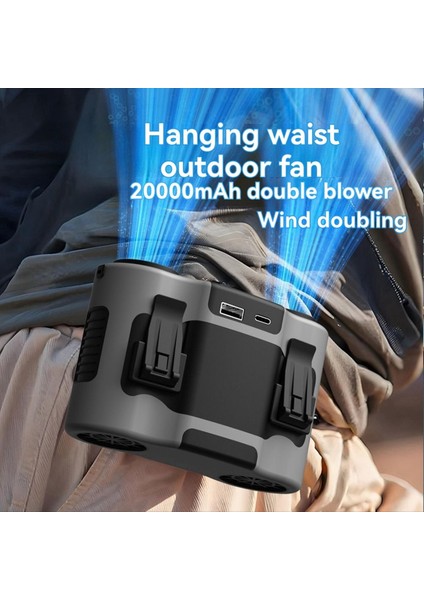 Uzun Pil Ömrü ile Belden Asılı Vantilatör Açık Hava Kampı Güçlü Gücü Taşınabilir Mini (Yurt Dışından) modelleri