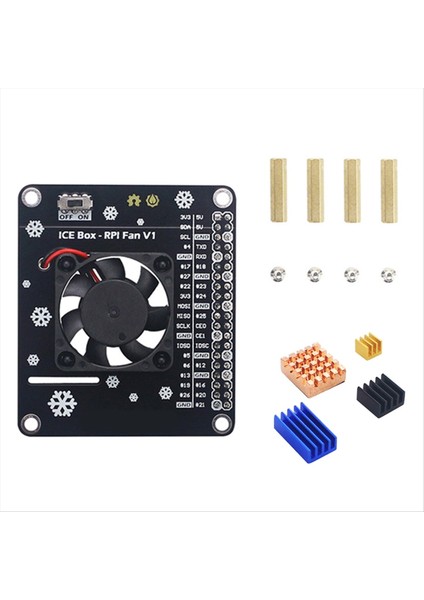 Model B Gpıo Uzatma Kartı 4b, 3b+ Için Tek Soğutma Fanı (Yurt Dışından)