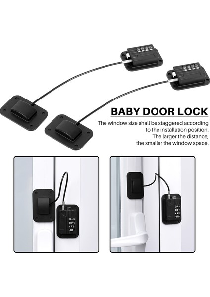2'li Buzdolabı Kilidi Kombinasyonlu Paket, Çocuklar Için Güvenli Buzdolabı, Çocuk Güvenlik Dolap Pencere Kilitleri, Bebek Kapısı (Yurt Dışından) fırsatları