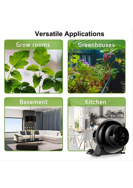 Büyüme Çadırı Ab Fişi Için Değişken Hız Kontrollü 4 Inç Duman Egzozu ile Sıralı Kanal Havalandırma Fanı (Yurt Dışından) fırsatları