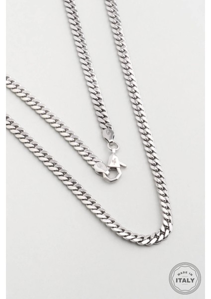 Italyan Ares 60 cm Gümüş Erkek Kolye