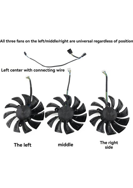 Gamıng 2070, 2080, 2080TI Amp Grafik Kartları Için Soğutma Fanını Değiştirin Gelişmiş Performans 1 Adet (Yurt Dışından) modelleri