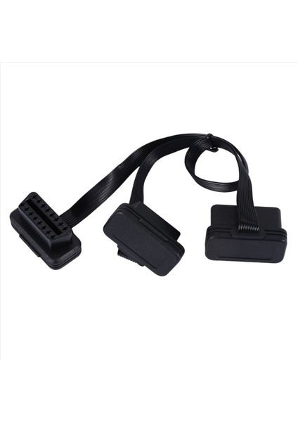 Obdıı Uzatma Çift Konnektör Y Ayırıcı Obd Obd2 16PIN Erkek - Dişi Bağlantı Düz + Ince (Yurt Dışından)