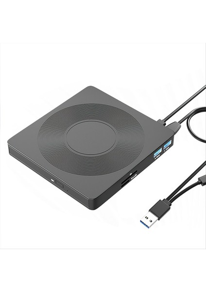 6'sı 1 Arada Harici Cd/dvd Sürücüsü Usb3.0 Tip C CD DVD Rw VCD Optik Sd Tf Kart Okuyucu Yazıcı Pc Dizüstü Bilgisayar Için (Yurt Dışından)