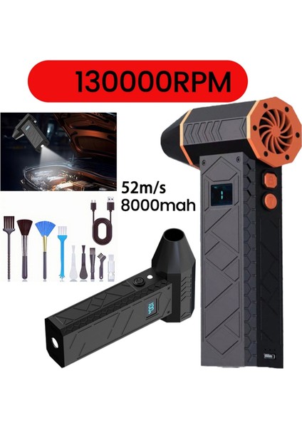 Güçlü Turbo Fan Yüksek Hızlı 130000 Rpm 4 Ayarlanabilir Hızlı Elektrikli Hava Temizleme Kiti Araba Bilgisayar Klavye Lens B (Yurt Dışından) modelleri