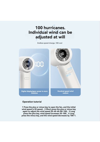 Taşınabilir El Tipi Vantilatör Kişisel 100 Hızlı Sonsuz Halter Masaüstü Ofis Dış Mekan Beyaz (Yurt Dışından) fırsatları