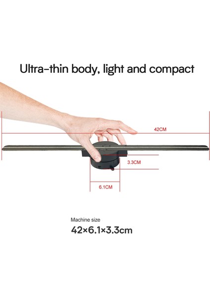 Wifi 3D Hologram Fan Projektörü 2000X224 Çözünürlük 224 LED Boncuk Sınırsız Görüntüler Ticari Reklamcılık Için Ingiltere Fişi (Yurt Dışından) fiyatları